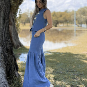 Pantalon Indian Azul Mom